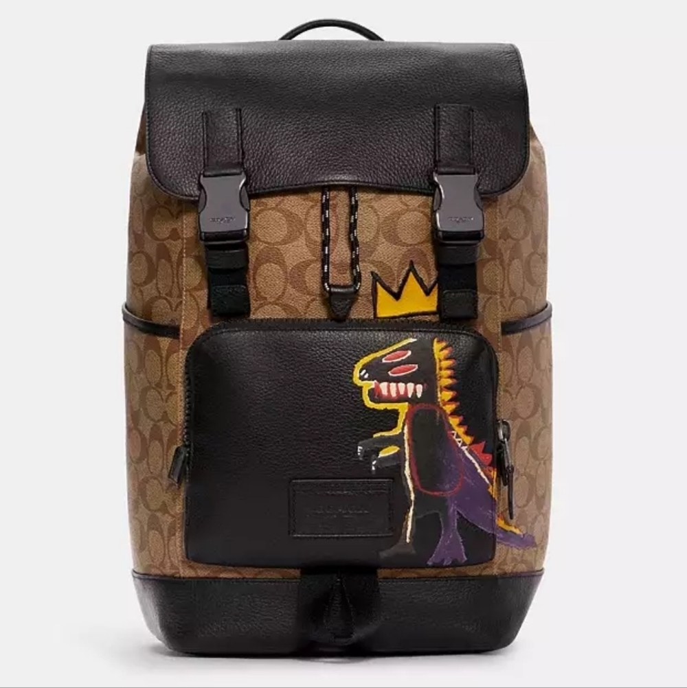 Coach X Jean Michel Basquiat Signature Canvas Track in VGUC